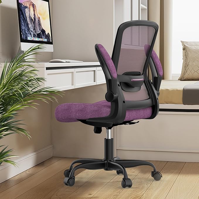 Mimoglad Office Chair, Ergonomic Desk Chair with Adjustable Lumbar Support, High Back Mesh Computer Chair with Flip-up Armrests-BIFMA Passed Task Chairs, Executive Chair for Home Office