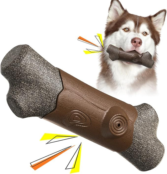 Dog Toys Chewers,Dog Chew Toy for Aggressive Chewers Branch,Squeaky Dog Toy Interactive