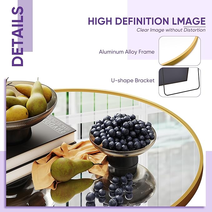 Full Length Mirror, 76"x44" Floor Mirror Freestanding, Oversized Floor Standing Full Body Mirror with Stand for Bedroom, Hanging Mounted for Living Room Cloakroom, Gold, Arched