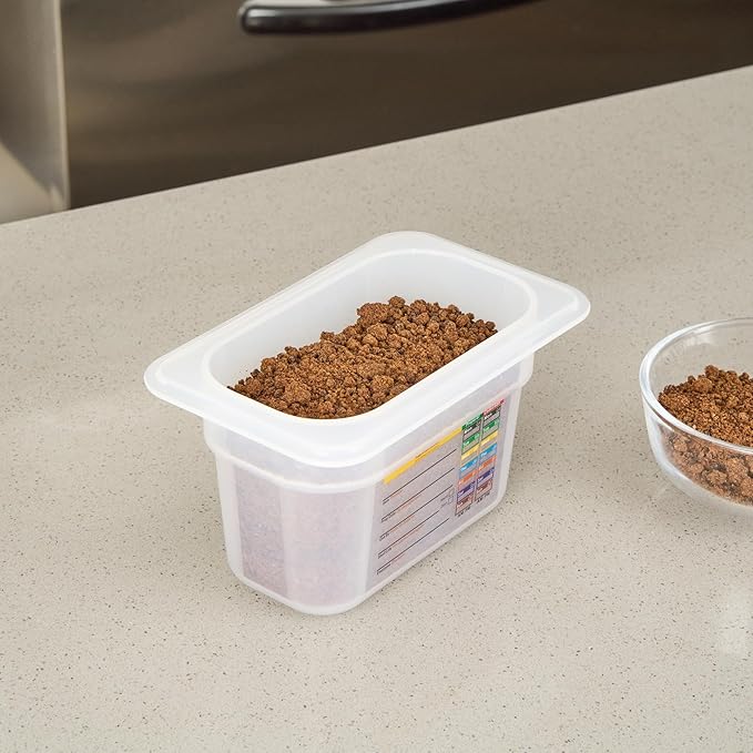 Restaurantware Food Storage Container 1 Pack of 6.8 x 4.2 x 3.9 Inches Plastic Stackable Storage Box White Reusable Label Container Dishwasher Safe For Restaurants And Kitchens