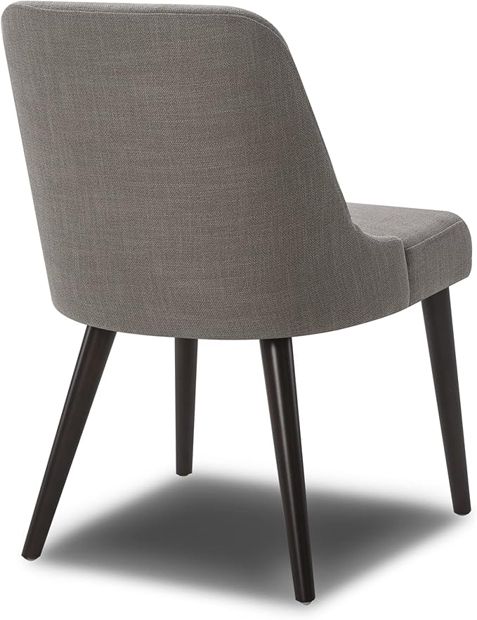 CHITA Mid-Century Modern Dining Chair, Upholstered Fabric Accent Chair, Set of 2,Flint Grey in Fabric