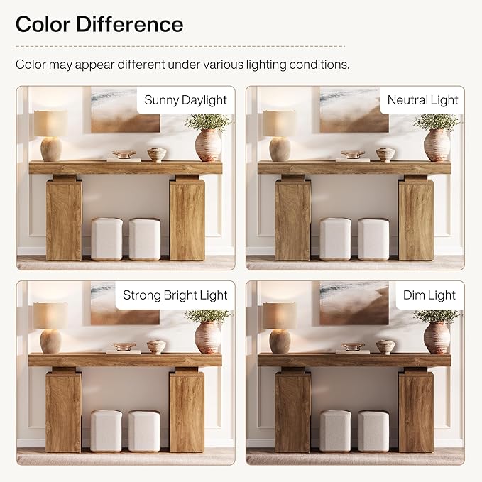 Tribesigns 63-Inch Long Console Table, Farmhouse Entryway Table Behind Couch, Wooden Foyer Stand Entry Station, Modern Hallway Accent Furniture for Living Room Decor, Entrance, Natural Wood Finish