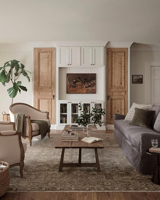 Loloi Magnolia Home by Joanna Gaines Junie Collection JUE-06 Lagoon/Natural 2'-0" x 3'-0", .38" Pile Height, Accent Rug