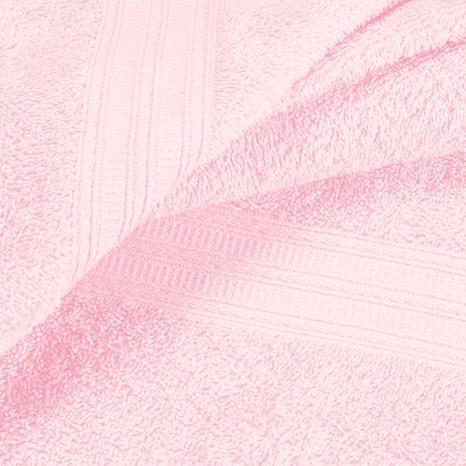 BOUTIQUO Ultra Soft Cotton Washcloths, Contains 12 Piece Face Cloths 12x12 inch, Ideal for Everyday use Face Towels, Compact & Lightweight Multi Purpose Washcloths - Pink