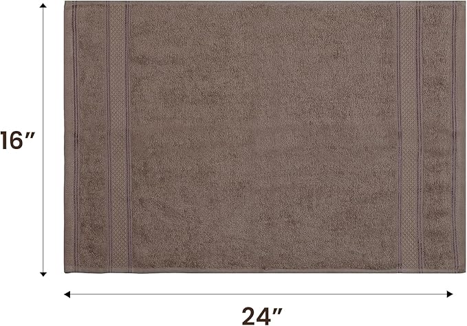 Casa Lino 100% Cotton Hand Towels for Bathroom - Soft, Highly Absorbent & Quick Dry Kitchen Towels - Gym Towel Set - Travel Towel Set - 24" x 16" - Pack of 4 - (Brown)