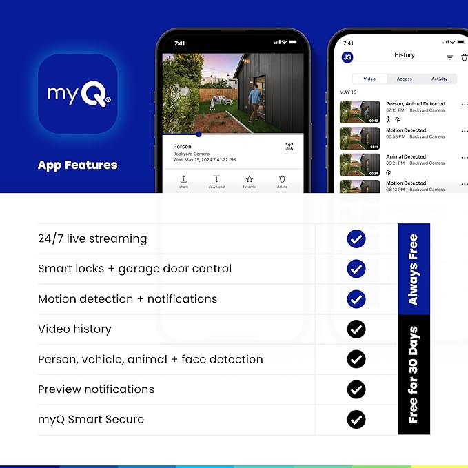 CHAMBERLAIN myQ Smart Outdoor Wired Camera