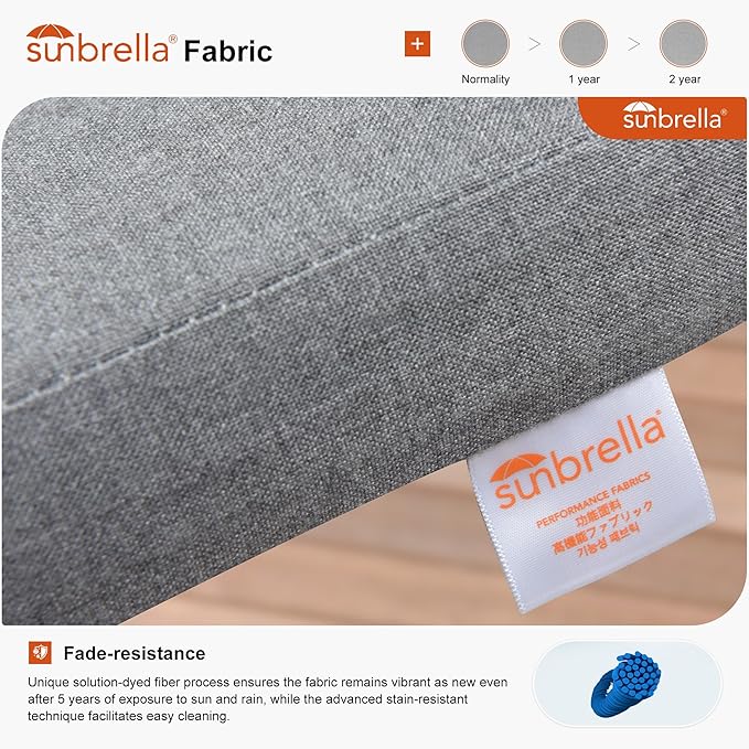 PURPLE LEAF Patio Dining Chair Set 2 Pieces Metal Modern Furniture Seating for Garden Kitchen Porch Outdoor Rattan Dining Chairs with Armrests and Cushions, Dark Grey