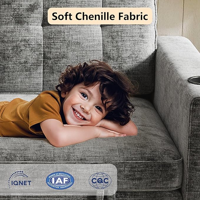 WorthFurni Convertible Sofa Bed, Folding Sofa Bed 2 in1 Pull Out Loveseat Sleeper Sofa, Floor Sofa Bed for Small Spaces Folding Couch Bed with Pillows for Living Room Bedroom - Grey