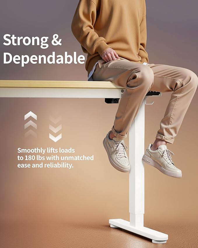 BIZUM Standing Desk Electric Adjustable Computer Desk-Stand up Desk Office Gaming Home Office Memory Desks 48x24 inches Maple