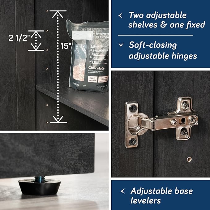 Sauder HomePlus Storage Cabinet, Raven Oak Finish