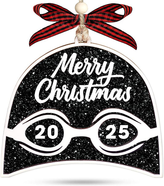 Swimming Christmas Decorations and Xmas Tree Ornaments 2025-2 Layer Swim Team Ornament, Swimmer Ornaments for Christmas Tree - Gifts for Swimmers, Swimming Gifts for Teen Girls and Boys