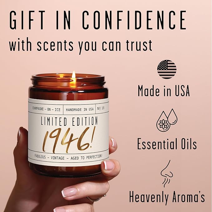 17th Birthday Gifts for Girls - 'Limited Edition 2008' Soy Candle, w/Champagne on Ice I 17 Birthday Gifts for Women I 17th Gift for Her Ideas I 9oz Reusable Jar, 50Hr Burn, Made in USA