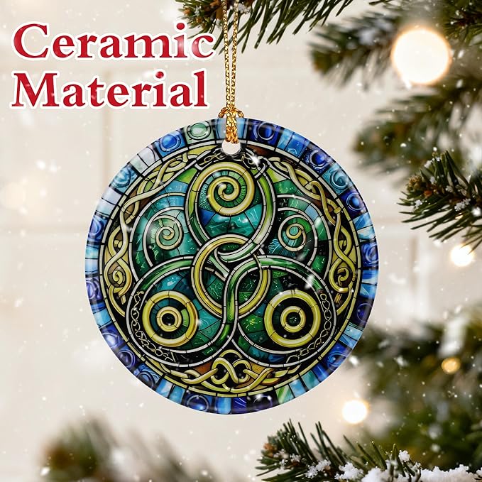 Celtic Triskelion Ornament, Christmas Ornaments, Christmas Tree Ornaments, Holiday Decor, Celtic Symbol Decor, Irish Gifts, Housewarming Gifts, Gift Exchange & Gift Idea, Giftbox Included