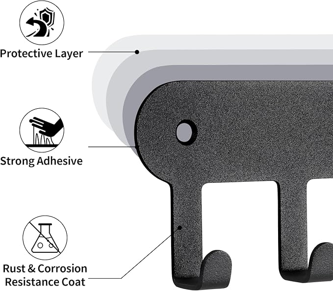 2 Pack Key Holder Wall Mount, Key Holder for Wall,Key Wall Holder, Key Hooks Hanging Keys, Key Hanger Wall Mount with 8 Hooks, Key Rack for Living Room, Kitchen, or Bathroo