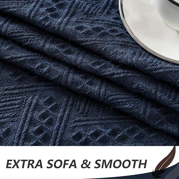 MYSKY HOME Navy Sofa Cover, Sofa Slipcovers, Blue Couch Covers for 2 Cushion Couch, Sofa Throw Cover for Living Room, Sectional Couch Cover for Dogs, Sofa Protector(X-Large, 91" x 118", Navy Blue)