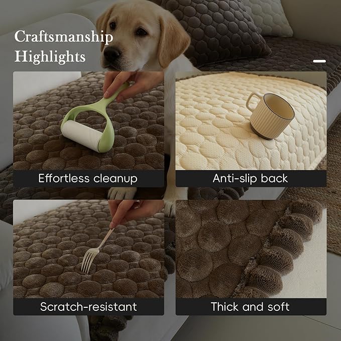 Couch Covers for 3 Cushion Couch Sofa Pet Friendly,Non-Slip Sofa Cover Washable