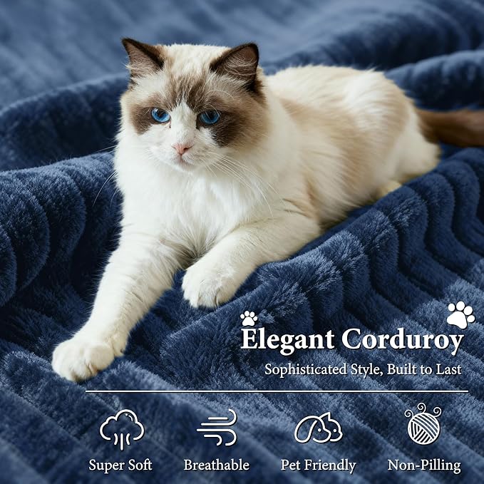 133" Couches for Living Room Deep-Seat Sectional Couch for Living Room Corduroy Boneless Couchs U-Shape Cloud Couch Flexible Modular Sectional Sofa with Chaise Lounge (Blue, with Cup Holder)