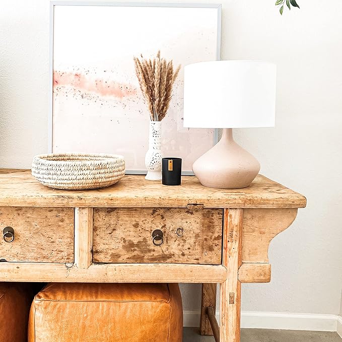 Calyan Wax Co. Vetiver & Tonka Scented Candle - 75 Hour Burn - Luxury Non Toxic Soy Wax Candles - Long Lasting Black Tumbler Jar Candle for Home - 10.2oz