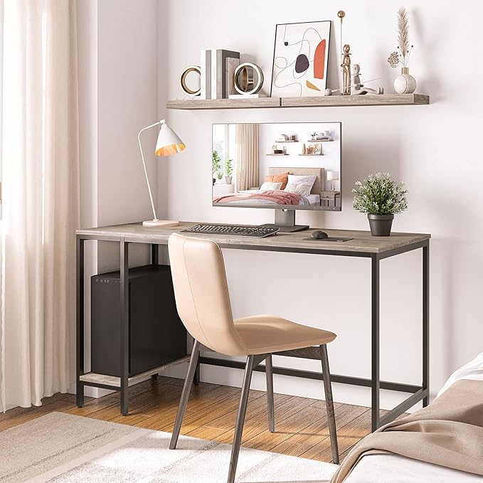 HOOBRO Floating Shelves for Wall, Wall Mounted Shelf Set of 2, 23.6" Hanging Shelf with Invisible Brackets, for Wall in Bathroom, Bedroom, Toilet, Kitchen, Living Room, Office, Greige BG60BJ01G1