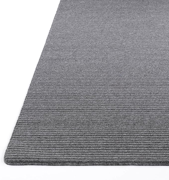 Non Slip Gray Solid Rubber Back Thing Rug for Living Room 3x5 Area Rugs for Kitchen, Rugs for Bedroom, Stain Resistant Easy Cleaning Non Shedding Carpet Gray 3 x 5