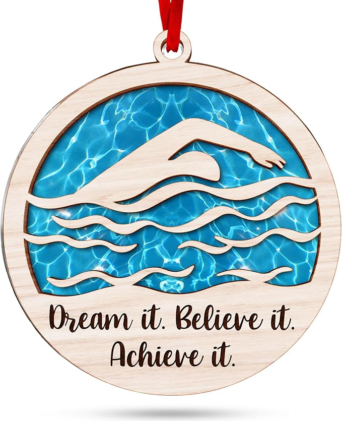 Gifts for Swimmers - Swimmer Ornament 2025 for Christmas Tree, Perfect Swimming Gifts, Unique Swim Gift for Athletes, Artistic Swimmer Christmas Ornaments, Ideal for Swimmer Appreciation