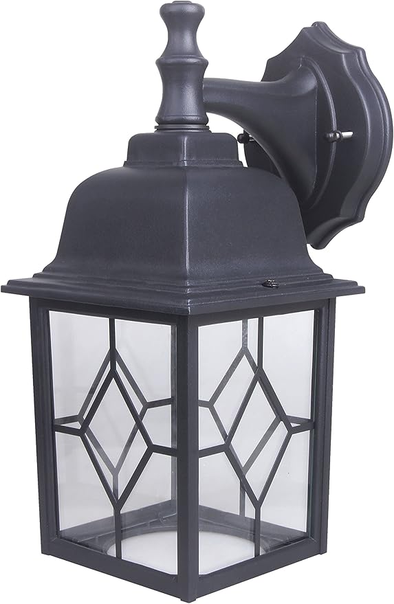 LIT-PaTH Outdoor LED Wall Lantern, Large Exterior Wall Light Fixture, 5000K Daylight White, 11W 1000 Lumen, Matte Black Anti-Rust Aluminum Porch Lighting for Outside, Patio, Garage, 1 Pack