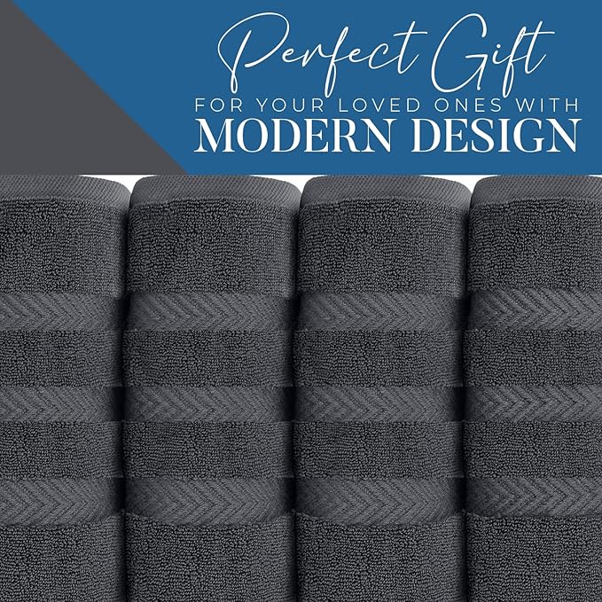 DAN RIVER 2 Pack Luxury Bath Sheets 35x70, 600 GSM, Soft & Quick Dry 100% Ring Spun Cotton Towels Ideal for Hotels, Spas, Gyms & Salons Extra Large, Dark Gray