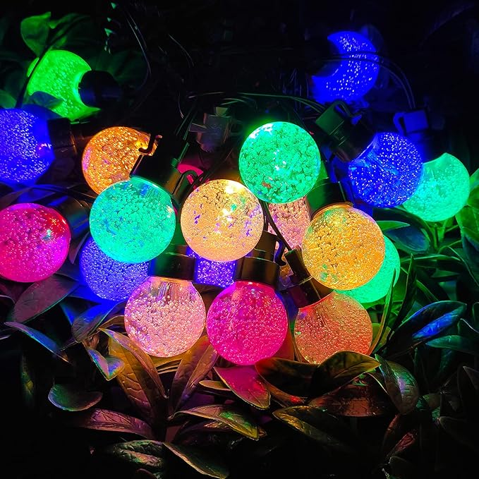 AWQ 35 FT Globe String Lights Outdoor Commercial Grade Light with 20 G50 Shatterproof LED Bulbs Waterproof Extendable for Indoor Outdoor Wedding Garden Party Christmas Trees Decoration (Multicolour)