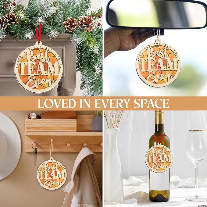 GEEMBI Team Appreciation Gifts for Coworkers - Suncatcher Christmas Ornaments 2025 for Tree Decorations - Christmas Birthday Thank You Gifts for Employee Coworkers Boss Women, Xmas Tree Decorations