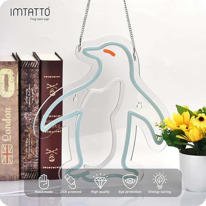 Penguin neon signs for wall decor penguin LED light for bar pub store club garage bedroom home artwork gift