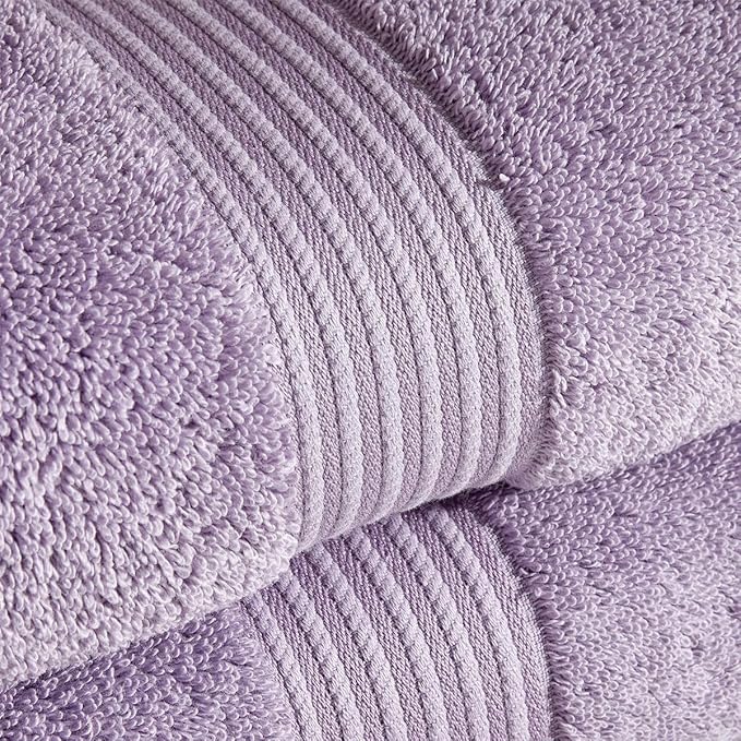 Christy Supreme Hygro Family Towel Set | Lavender Purple | 100% Luxury Supima Cotton | Ultra Soft | Super Absorbent | 650GSM | 2 Bath Sheets 2 Bath Towels 2 Hand Towels