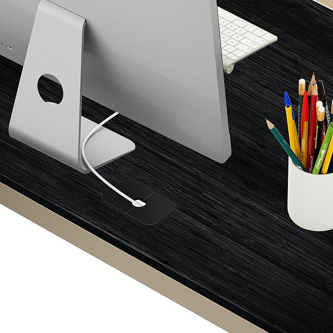 SHW 55 x 60 Inches Commercial-Grade L-Shape Corner Office Computer Desk, Espresso