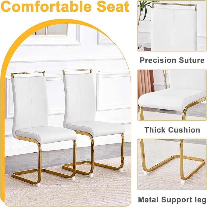 Round Dining Table Set for 4,36" Glass Dining Table Set for 4 with Stainless Steel Leg,Small Kitchen Table Set for 4 with Cushion Chairs,5 Piece Dining Table Sets Space Saving