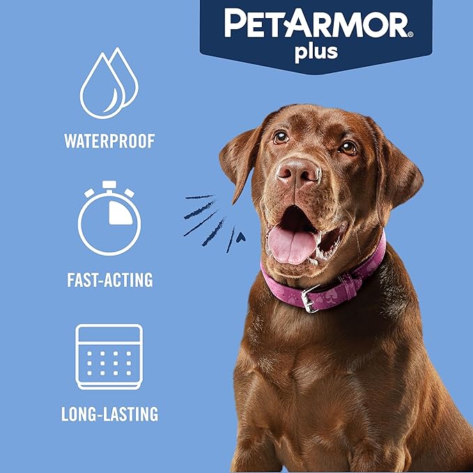 PetArmor Plus Flea and Tick Prevention for Dogs, X-Large Dog Flea and Tick Treatment, 12 Doses, Waterproof Topical, Fast Acting, for X-Large (89-132 lbs)