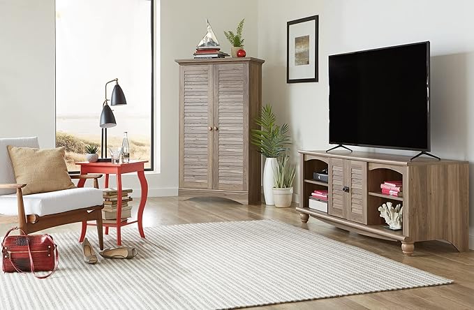 Sauder Harbor View Storage Cabinet/ Pantry Cabinet, Salt Oak finish