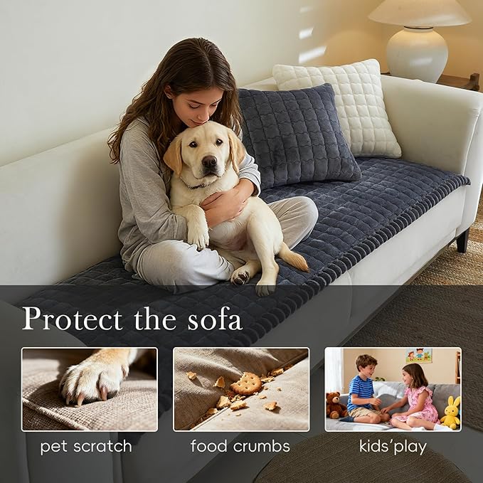 Couch Covers for 3 Cushion Couch Sofa Pet Friendly,Non-Slip Sofa Cover Washable