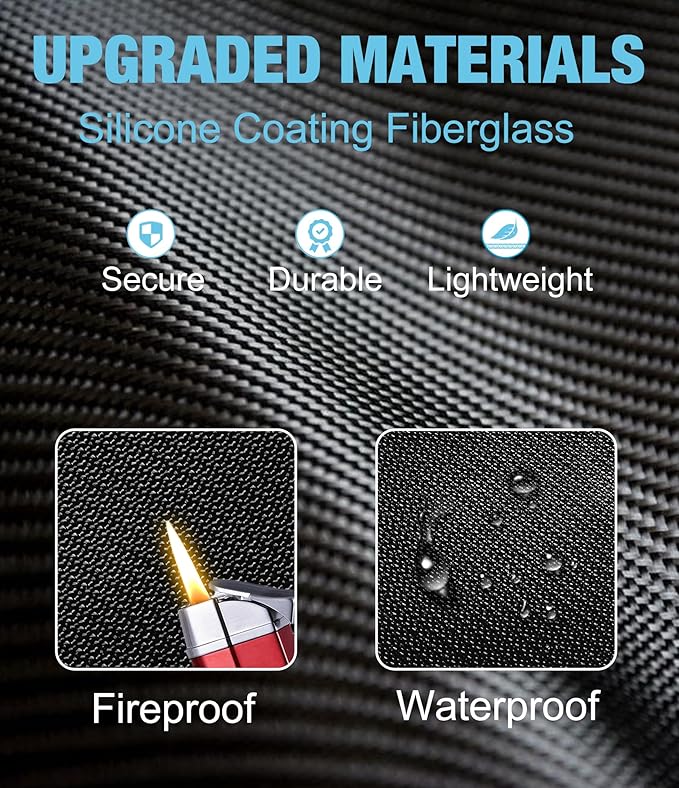 Key Organizer Case, Fireproof & Waterproof Key Bag with 54 Key Tags, Portable Zippered Key Storage Box for Estate Sales, Hotels, Office, Property Management, Handle & Shoulder Strap Included