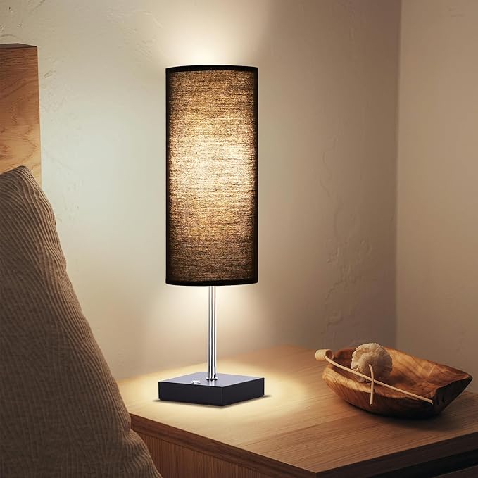 AVV Cordless Table Lamp, 5000mAh Battery Operated Lamp for Night Stand, 3 Modes Battery Powered Wireless Table Lamp, Touch Control Rechargeable Lamp for Bedroom, Living Room, 18 Inch Black