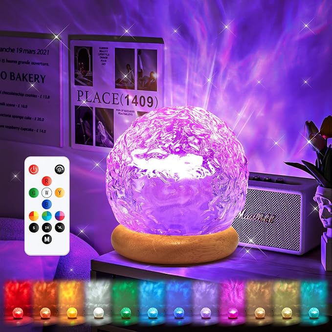 Christmas Gifts Teen Girls Kids Crystal Light Projector, 216 Modes Mood Lighting for Bedroom, Remote & USB Control Room Lights for Bedroom, Ambient Lighting Aesthetic Room Decor for Teen Girls Gifts