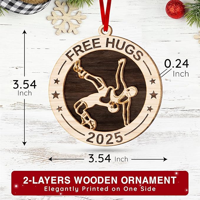 Wrestling Ornaments for Christmas Tree - Unique Wrestling Gifts for Teen Boys, Perfect Girls Wrestling Decor, Ideal Gifts for Wrestlers and Coaches, Men's Favorite Christmas Ornament