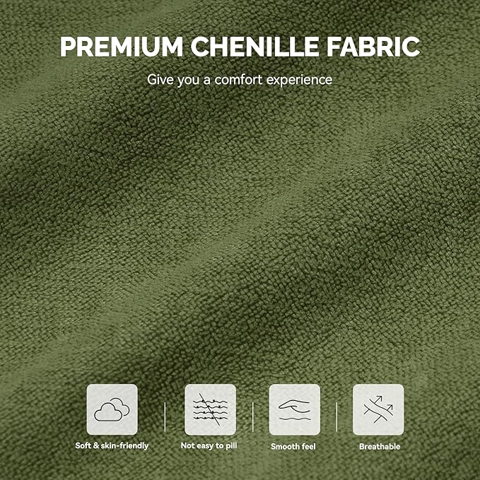 128" Oversized Modern Curved Sofa,Boneless Cloud Sectional Couch with Deep Seat,No Assembly Required Chenille Couches for Living Room,Green,1 PCS