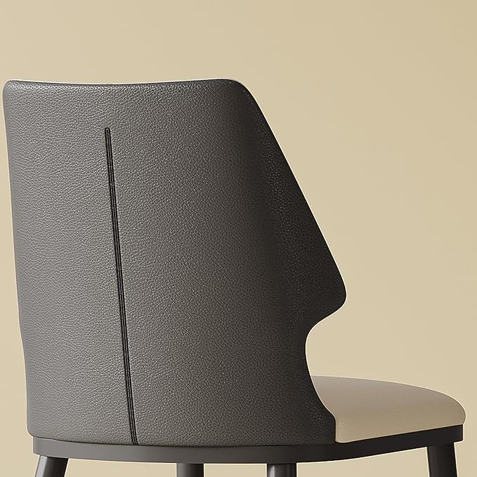 Dining Chairs Set of 2, Modern Faux Leather Dining Black Legs for Living Kitchen Dining Room