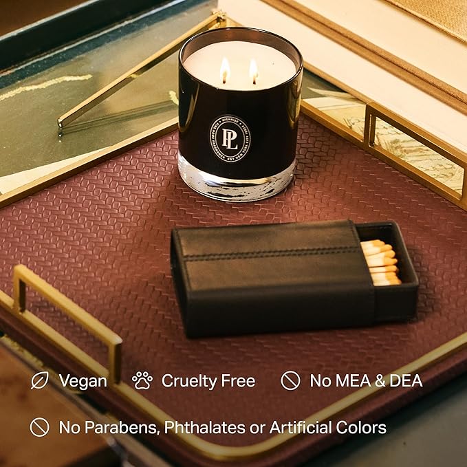 Preston Lane Luxury 2-Wick Scented Candle, Mayfair, 7.5 oz Hand-Poured in USA | Long Burn Time (20-30 Hrs), Vegan Soy Wax Blend, Decorative Glass Vessel, Fine Italian Fragrance