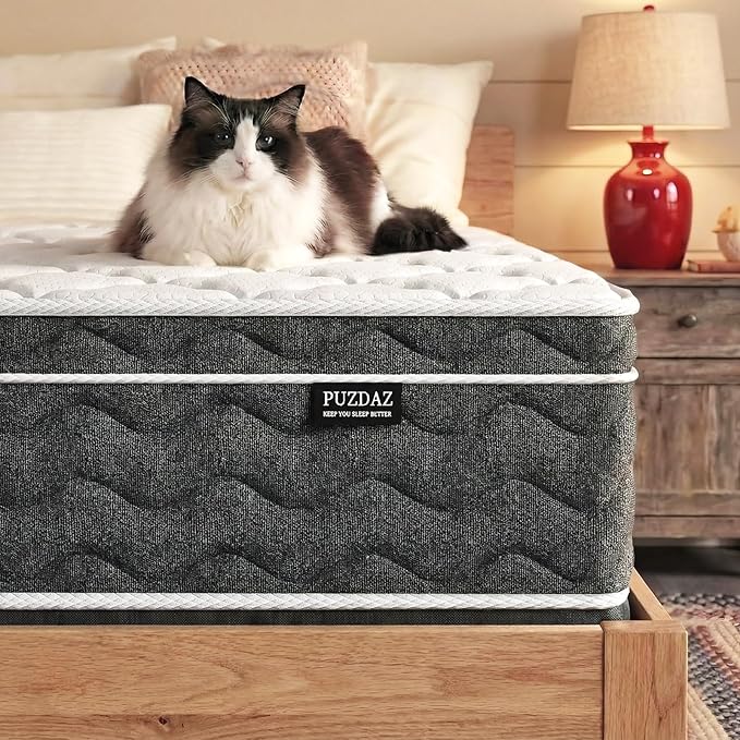 Twin Mattress 10 Inch Twin Size Mattresses - Memory Foam & Individually Pocket Coils Springs, Pressure Relief | Motion Isolation, Edge Support, CertiPUR-US Certified, Medium Firm