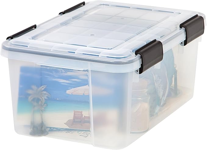IRIS USA 19 Quart WeatherPro Storage Box, Clear