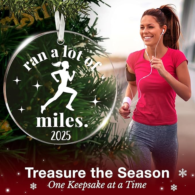 Gifts for Runners - Elegant Sports Christmas Ornaments, Perfect Runner Gifts for Track and Field Enthusiasts, Unique Marathon Runner Gift, Decorative Running Ornaments for Christmas Tree