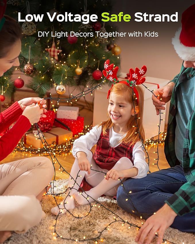 Super Long 500 LED 178FT Christmas Lights, Bright Bubble Led Christmas Tree Lights with 8 Modes & Memory, 2025 Upgraded Twinkle LED String Lights for Indoor Outdoor Xmas Party Decorations, Warm White