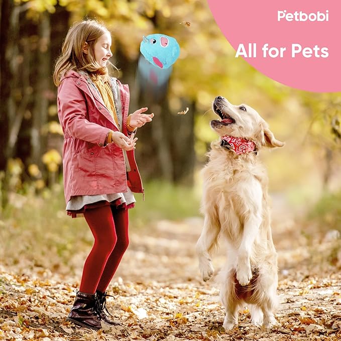 Petbobi Interactive Dog Toys Monster Active Ball for Dogs with Batteries, Self Moving Balls and Plush Cover for Small & Medium Dogs to Chase, Dog Toy Squeaky Crazy Bouncer Ball, Mystic Unicorn Bobby