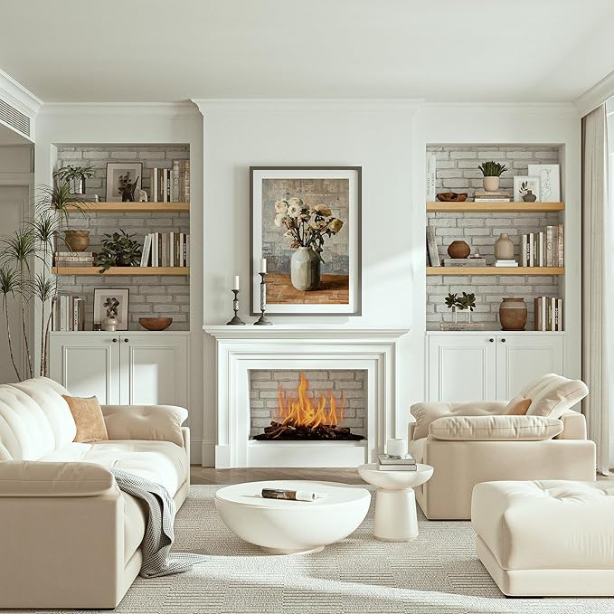 Vivelove 10 inches Deep Floating Shelves 36 inch Long, Single Wall Shelves Heavy Duty 70 lbs for Bedroom, Bathroom, Living Room, Kitchen, Office, Modern Shelf Home Decor, Set of 1, Oak