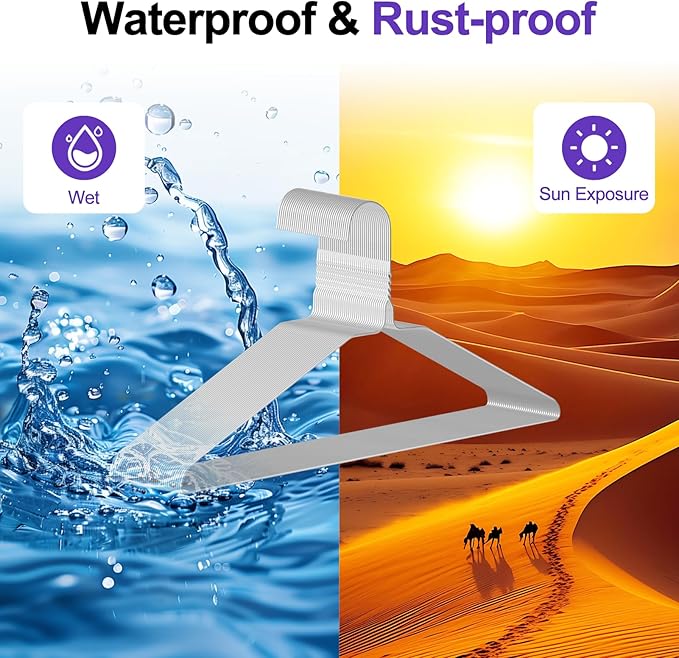 Wire Metal Hangers Bulk 200 Pack, Clothes Hangers Heavy Duty for Coats, Suits, Shirts, Pants, Skirts, Space Saving, Non Slip, Ultra Thin, 16 Inch, Silver